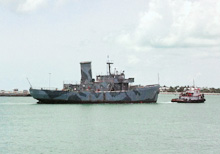 USS Mohawk Departs for West Coast